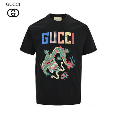 T-shirt Gucci à motif dragon (noir)