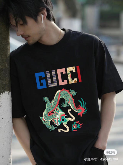 T-shirt Gucci à motif dragon (noir)