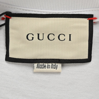 T-shirt blanc à rayures bleues Gucci GG