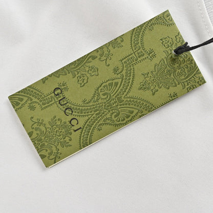 T-shirt blanc à rayures bleues Gucci GG