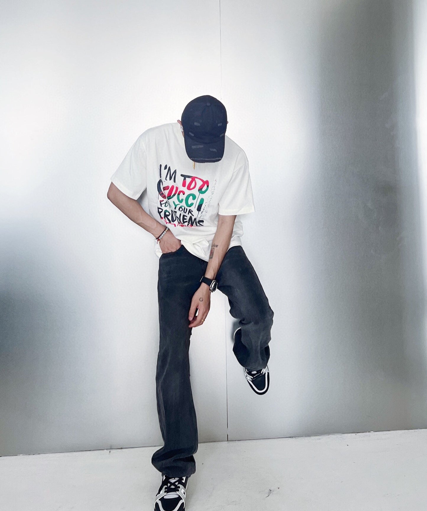 T-shirt Gucci « Je suis trop Gucci pour tes problèmes »