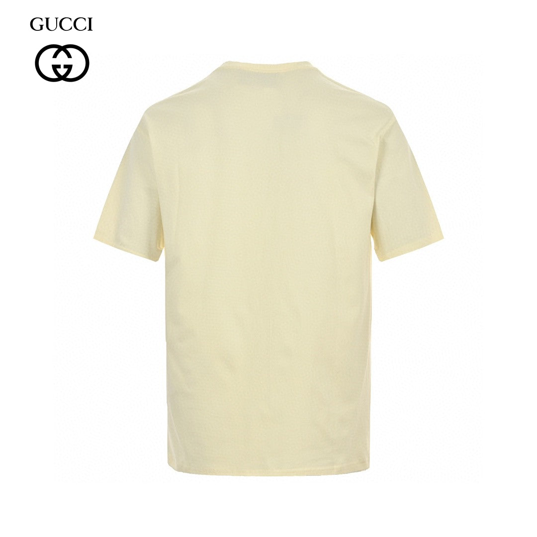 T-shirt crème Gucci à motif GG entrelacé