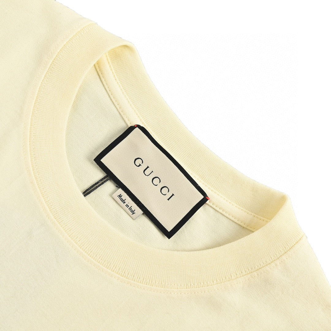 T-shirt crème Gucci à motif GG entrelacé