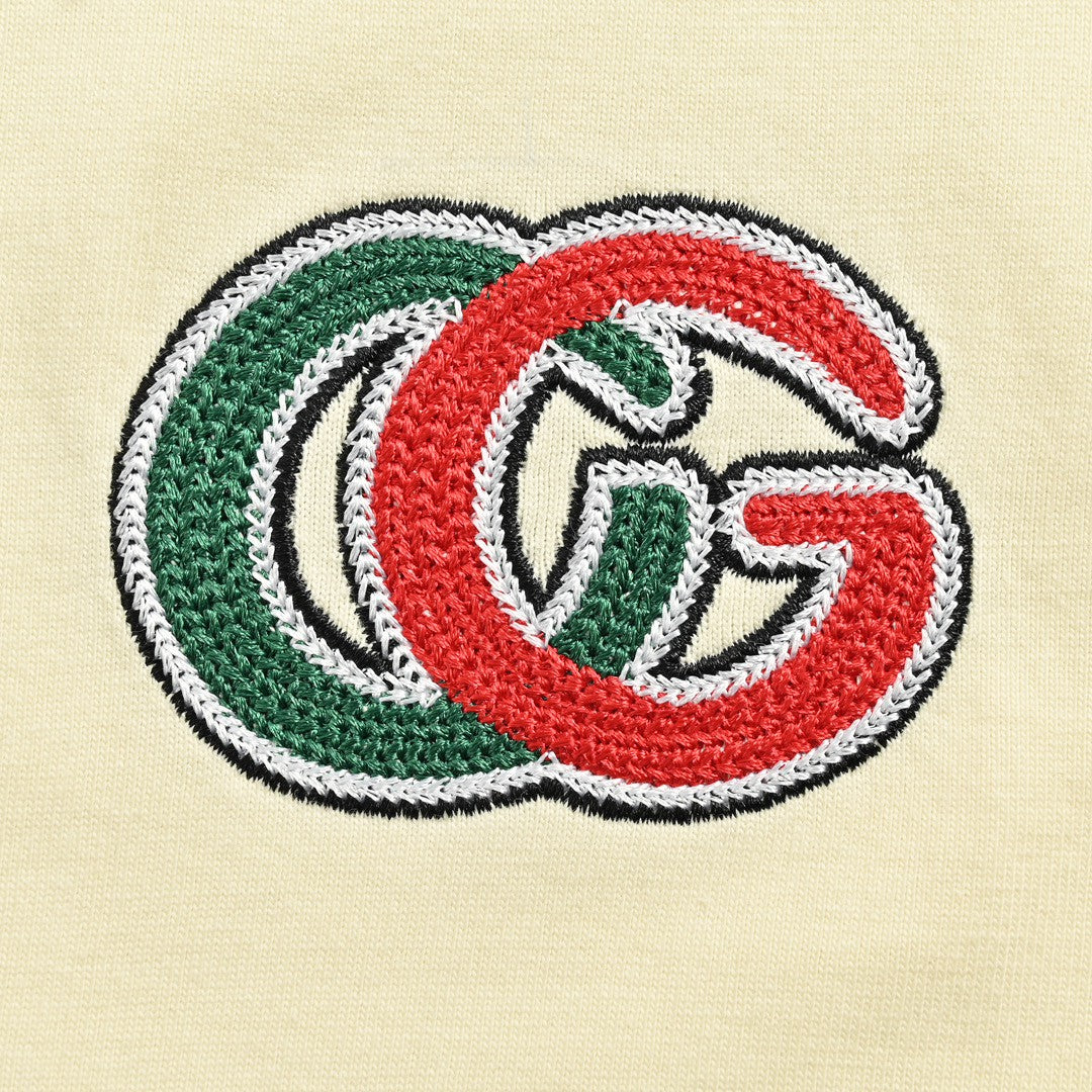 T-shirt crème Gucci à motif GG entrelacé