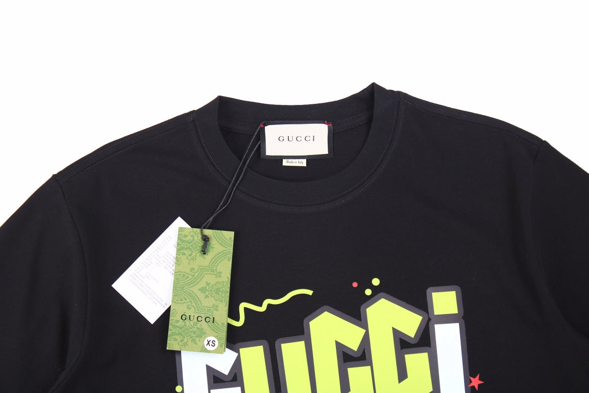 T-shirt Gucci à logo éclair noir