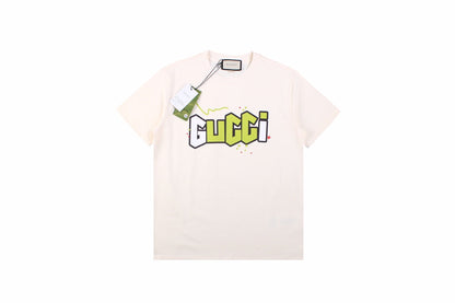 T-shirt Gucci à logo éclair couleur crème