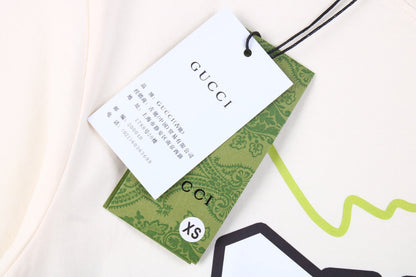 T-shirt Gucci à logo éclair couleur crème