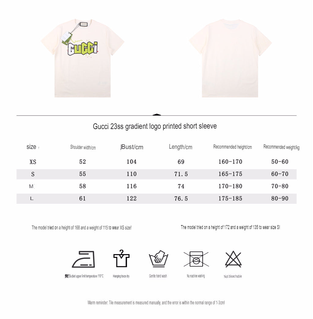 T-shirt Gucci à logo éclair couleur crème