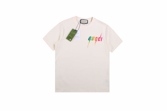 T-shirt Gucci à logo éclair (crème)