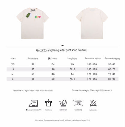 T-shirt Gucci à logo éclair (crème)