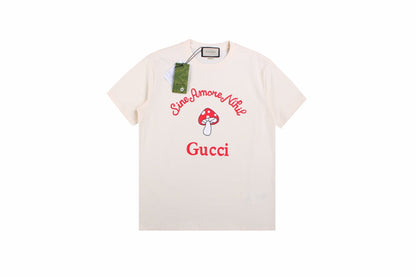 T-shirt Gucci à motif champignon (crème)