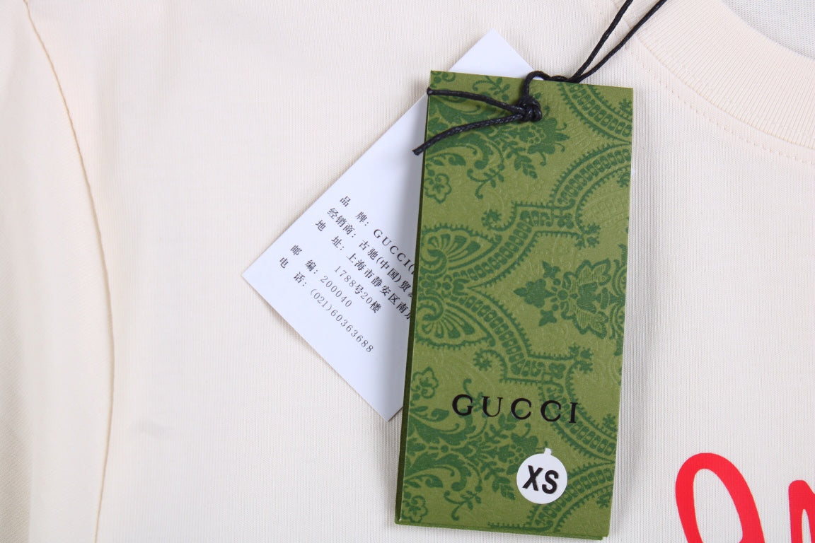 T-shirt Gucci à motif champignon (crème)