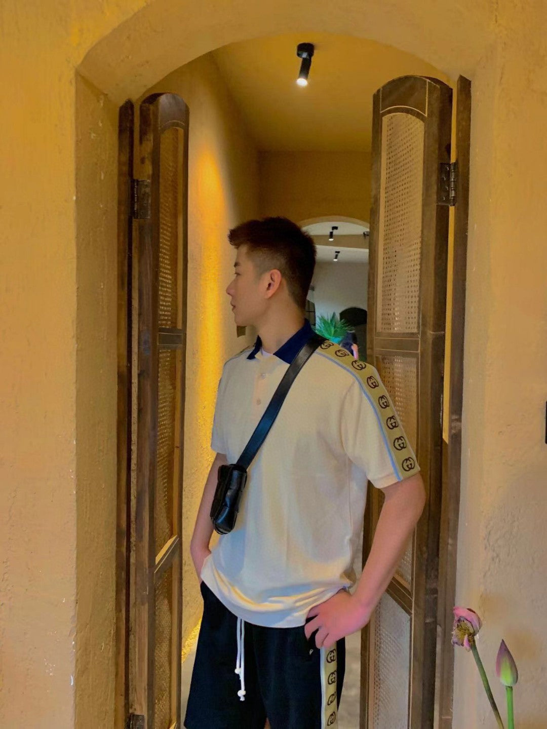 Polo Gucci avec bande logo