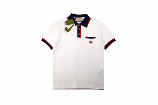 Polo Gucci à col Web (blanc)