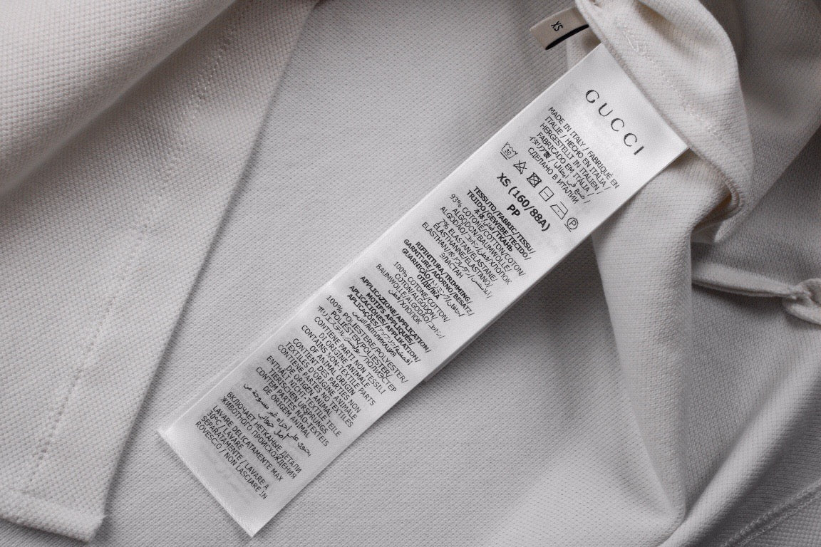 Polo Gucci à col Web (blanc)