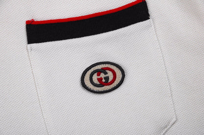 Polo Gucci à col Web (blanc)