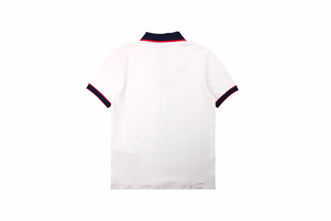 Polo Gucci à col Web (blanc)