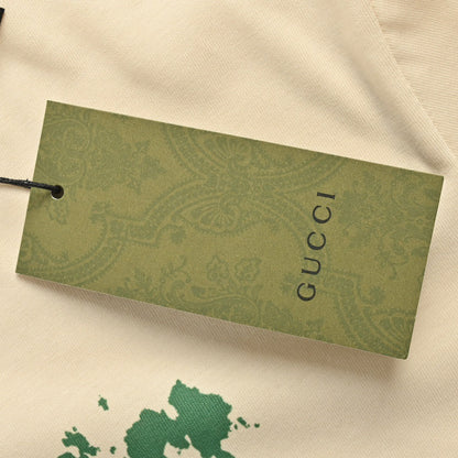 T-shirt Gucci à logo éclaboussé (beige)