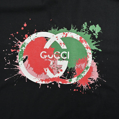 T-shirt Gucci à logo éclaboussé (noir)