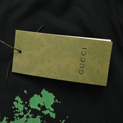 T-shirt Gucci à logo éclaboussé (noir)