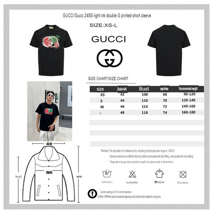 T-shirt Gucci à logo éclaboussé (noir)