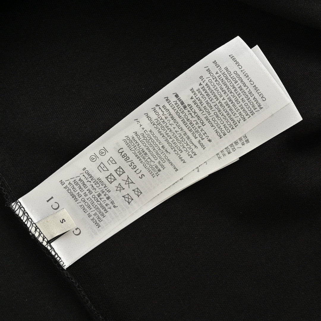 Polo Gucci à rayures et logo (noir)