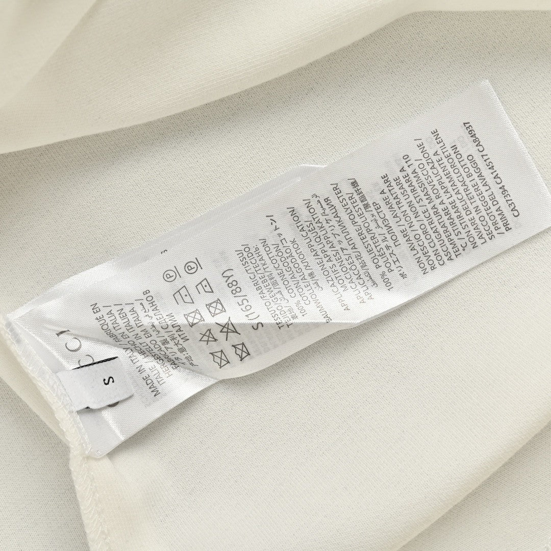 Polo Gucci à rayures et logo (blanc)