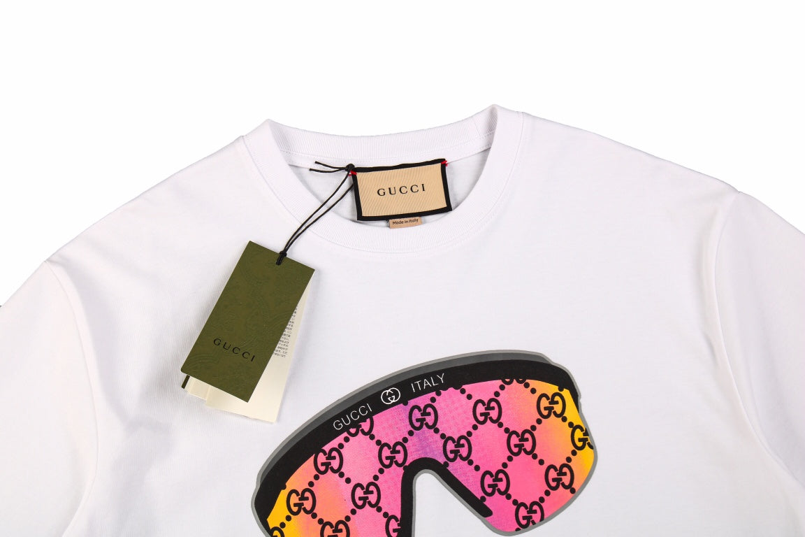 T-shirt graphique lunettes de soleil Gucci