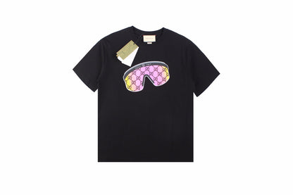 T-shirt graphique Gucci - Lunettes de soleil - Noir