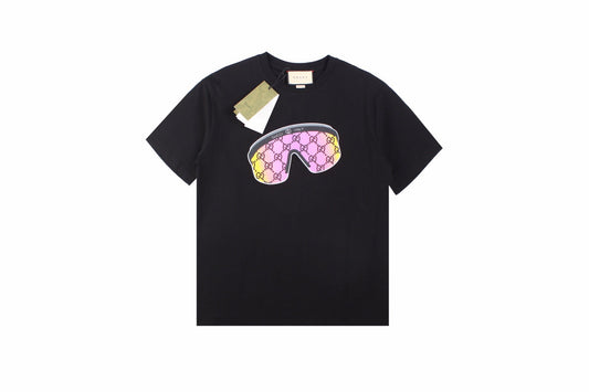 T-shirt graphique Gucci - Lunettes de soleil - Noir