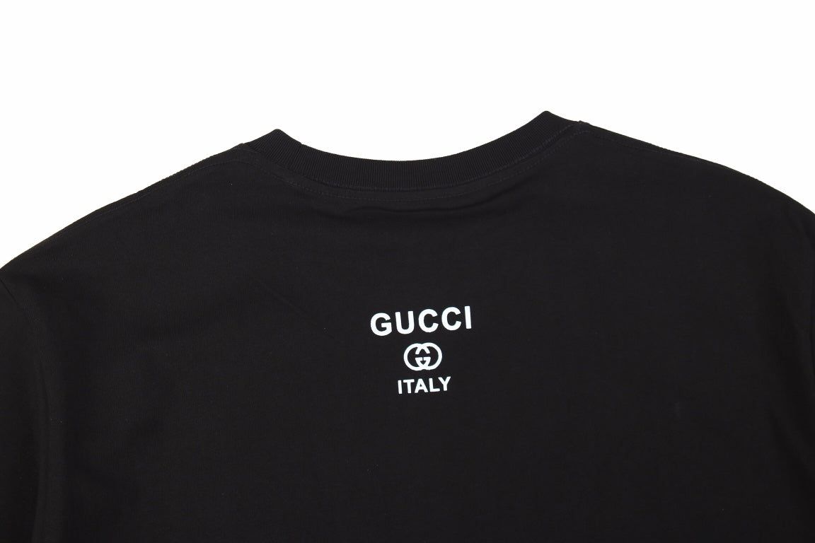 T-shirt graphique Gucci - Lunettes de soleil - Noir