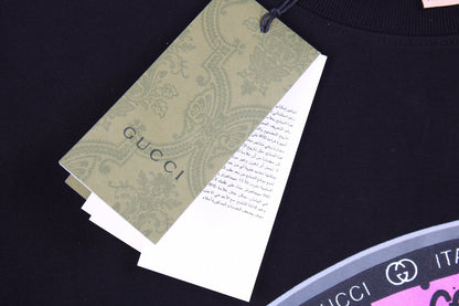 T-shirt graphique Gucci - Lunettes de soleil - Noir