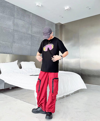 T-shirt graphique Gucci - Lunettes de soleil - Noir