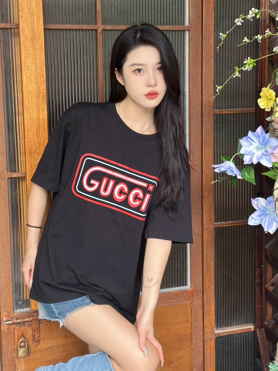 T-shirt Gucci Vintage Logo (Noir)