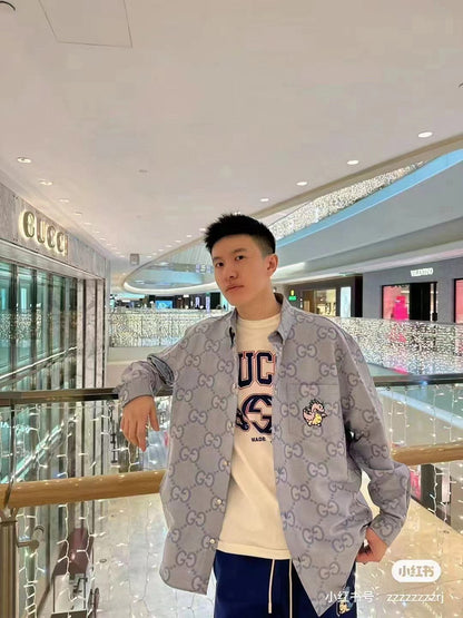 T-shirt blanc Gucci avec logo audacieux