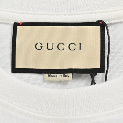 T-shirt blanc Gucci avec logo audacieux