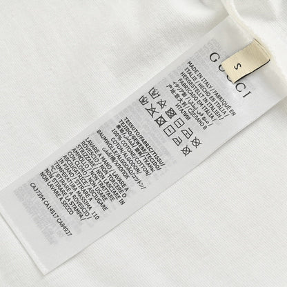 T-shirt blanc Gucci avec logo superposé