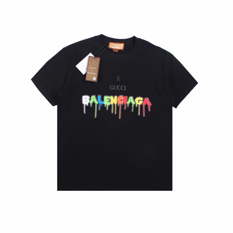 T-shirt noir GUCCI x BALENCIAGA à logo goutte