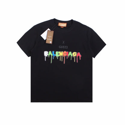 T-shirt noir GUCCI x BALENCIAGA à logo goutte