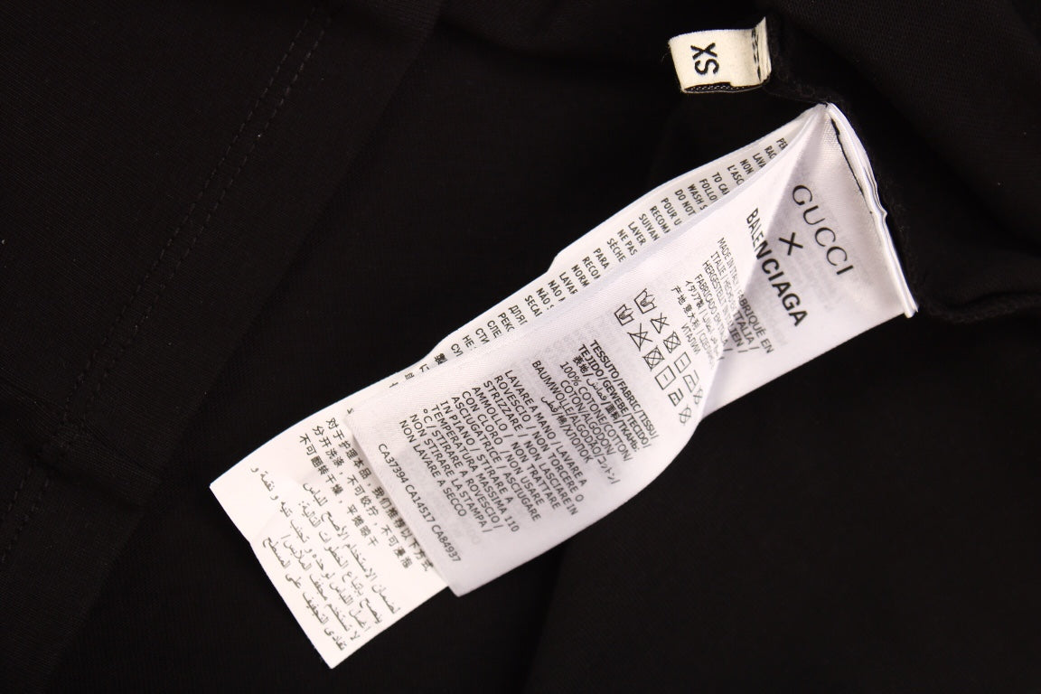 T-shirt noir GUCCI x BALENCIAGA à logo goutte