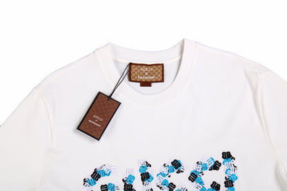 T-shirt blanc GUCCI x BALENCIAGA à logo floral