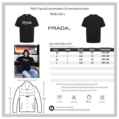 T-shirt Prada à logo graphique (noir)