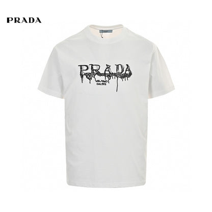 T-shirt Prada à logo graphique (blanc)