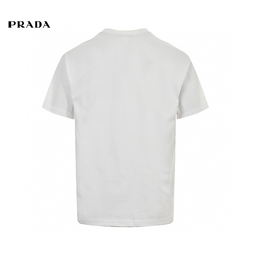 T-shirt Prada à logo graphique (blanc)