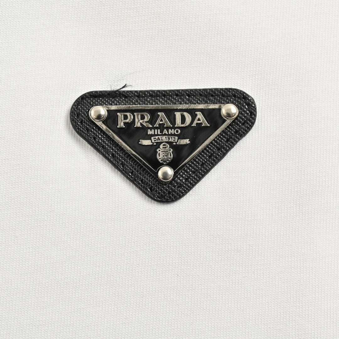 T-shirt à logo Prada (blanc)