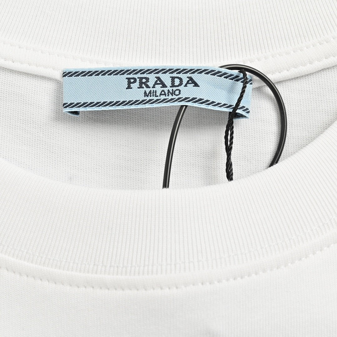 T-shirt à logo Prada (blanc)