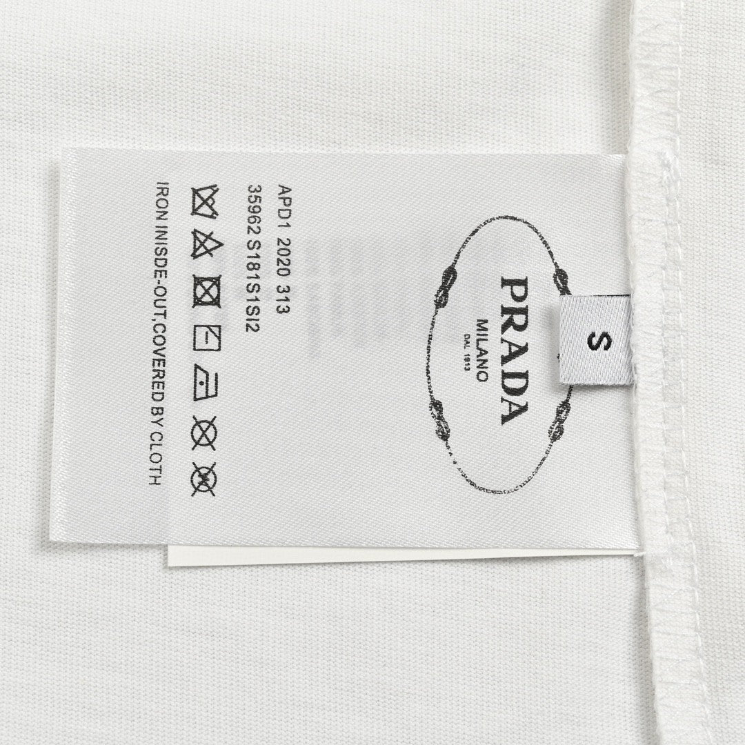 T-shirt à logo Prada (blanc)