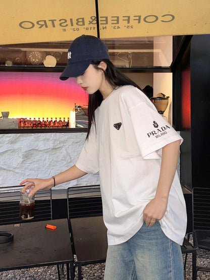 T-shirt à logo Prada (blanc)