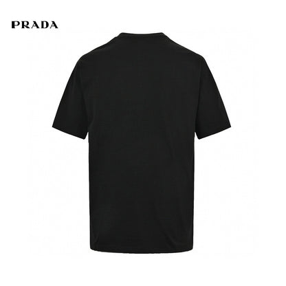 T-shirt Prada Milano noir à emblème