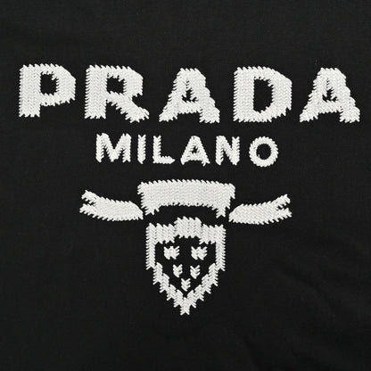 T-shirt Prada Milano noir à emblème
